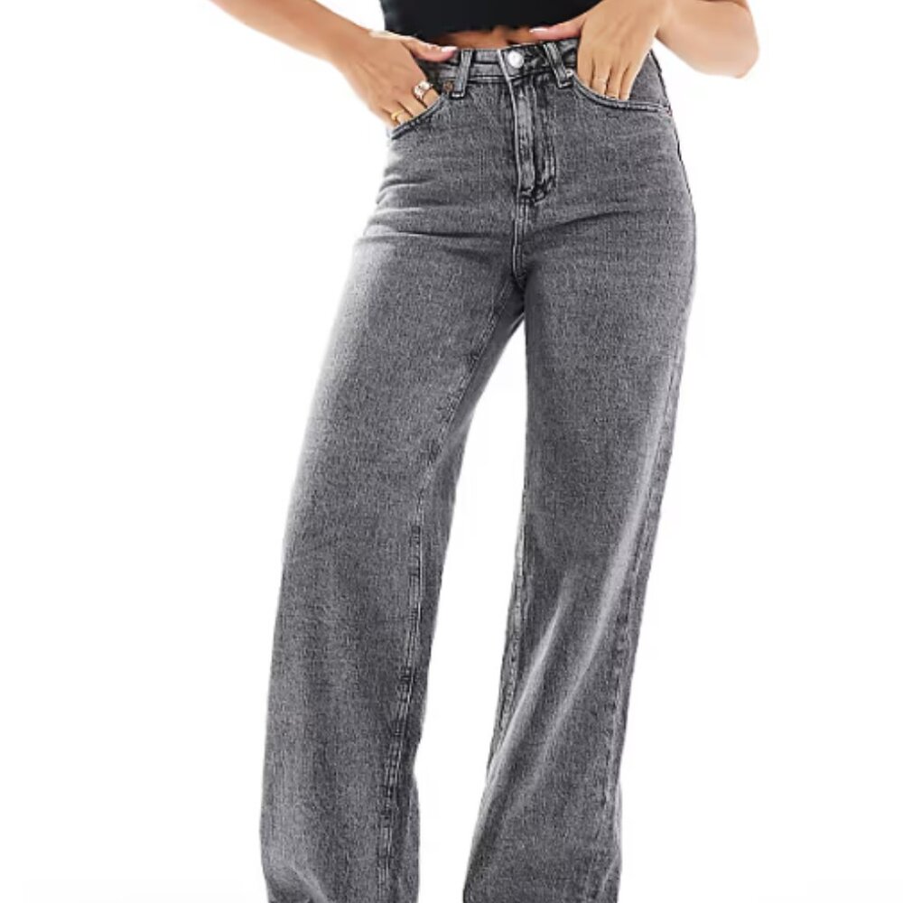 Vero Moda charcoal wide leg jeans